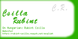 csilla rubint business card